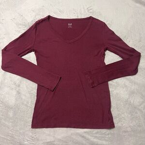 Women’s Gap Plum Deep purple Long Sleeve cotton shirt (S)